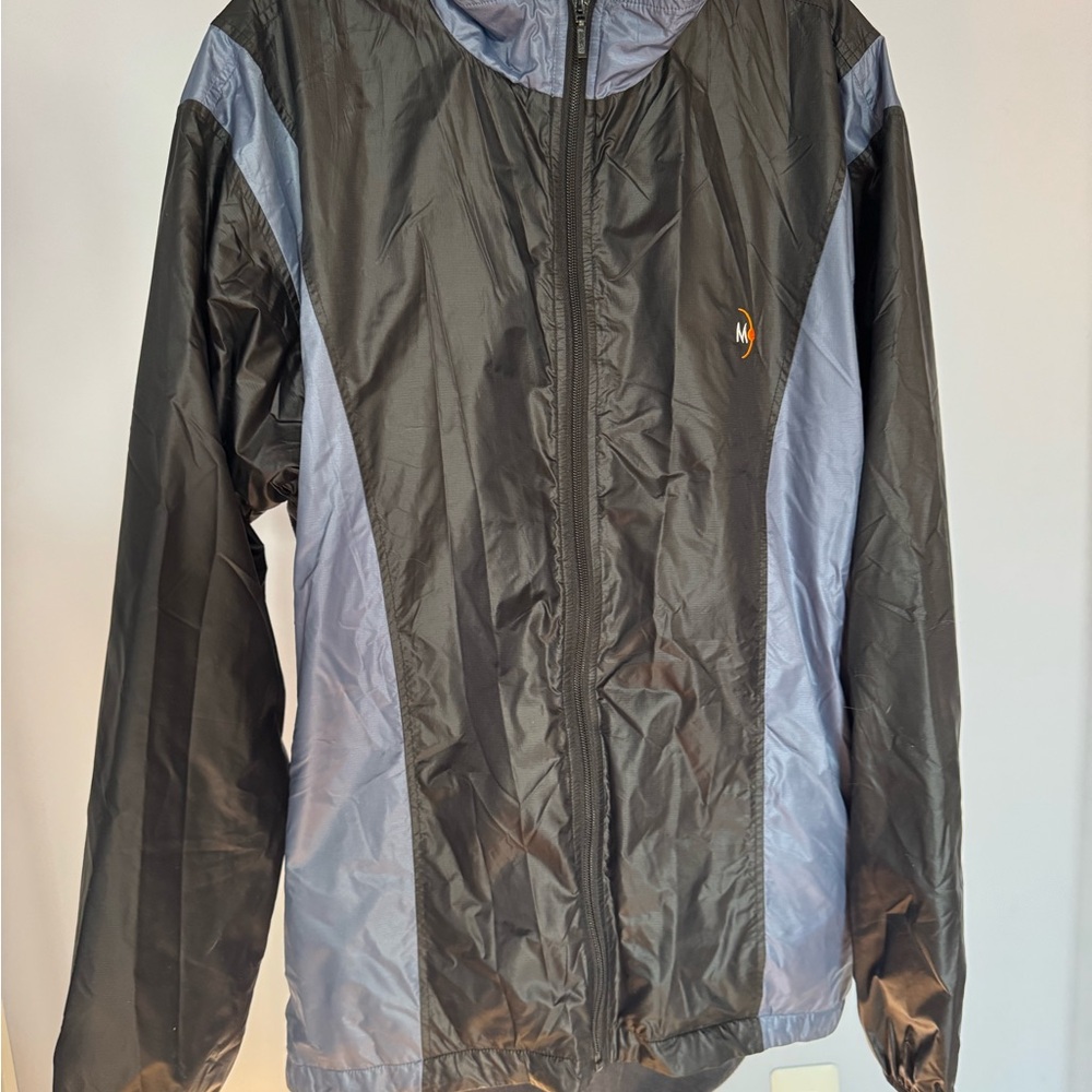 MOONSTONE Black and Gray Windbreaker Jacket